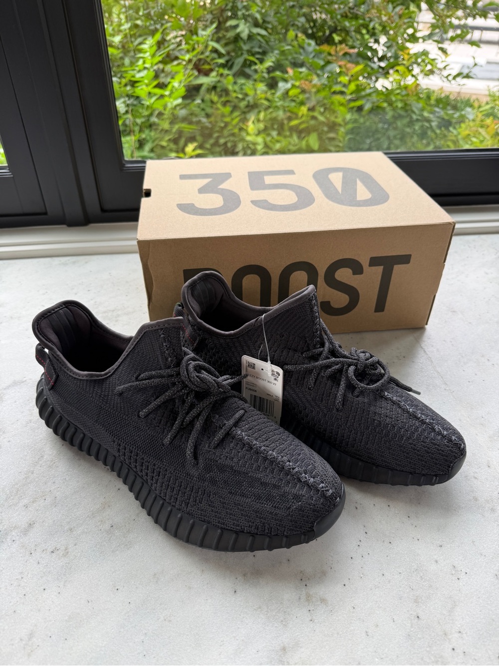 Adidas Yeezy Boost 350 V2 Black Non-Reflective FU9006 Size 11 NWT